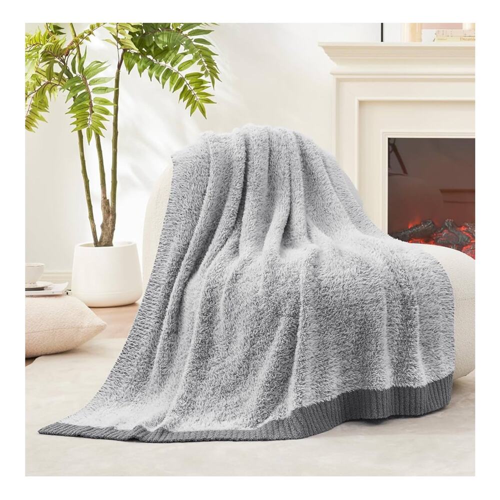 New Throw Blanket, Gray, 50"x60"